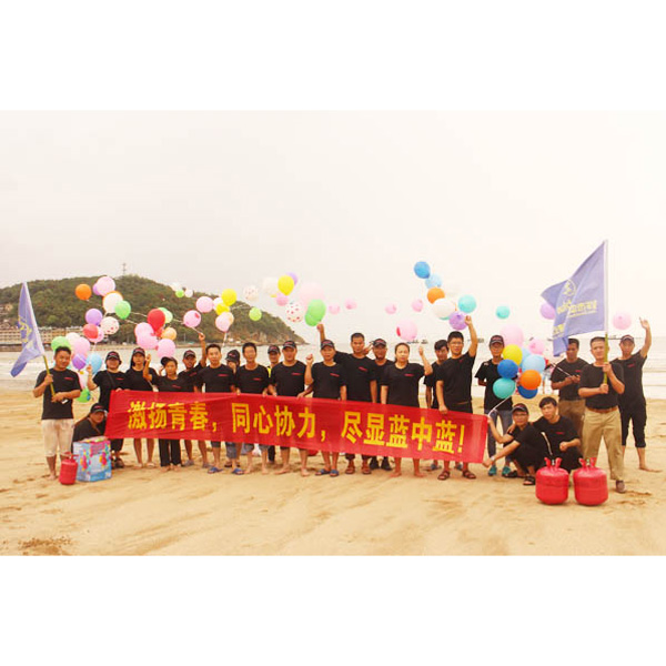 百忙之中，公司組織員工海邊旅游
